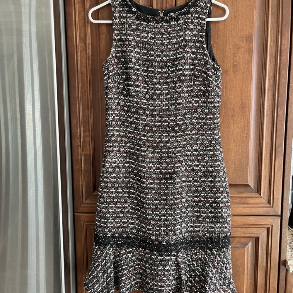 Karl Lagerfeld Tweed Midi Dress
